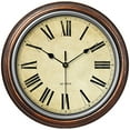 thumbnail image 1 of REGALWOVEN Silent Non Ticking Battery Operated Wall Clock for Home and Office Brown 12 Inch, 1 of 6