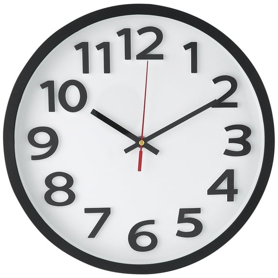 REGALWOVEN Silent Non-Ticking Modern Battery Operated Wall Clock for Kitchen and Living Room White-1 12 Inch