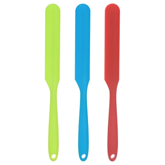 REGALWOVEN Silicone Spatula Scraper Reusable Non-Stick Spatulas for Epoxy Resin Red/ Blue/ Green