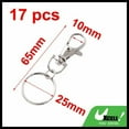 thumbnail image 1 of REGALWOVEN Silver Tone Swivel Lobster Clasp Clip Hook Split Ring Keychain Keyring 17pcs, 1 of 2