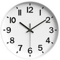 thumbnail image 1 of REGALWOVEN Simple Wall Clock, Big Arabic Numerals, Silent Non-Ticking Modern Battery Operated, Classic Decorative for Home White 12 x 12 x 1.6 Inch, 1 of 6