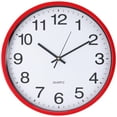 thumbnail image 1 of REGALWOVEN Simple Wall Clock, Big Number, Silent Non-Ticking Modern Battery Operated Clocks, for Office, Home, Bedroom Red 14 x 14 x 1.8 Inch, 1 of 6