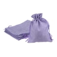 thumbnail image 1 of REGALWOVEN Small Burlap Bags with Drawstring, Jewelry Pouches for Wedding Party Purple 6" x 8", 1 of 5