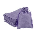 thumbnail image 1 of REGALWOVEN Small Burlap Bags with Drawstrings, Gift Bag Jewelry Pouches Purple 4" x 5.5", 1 of 5