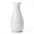 thumbnail image 1 of REGALWOVEN Small Ceramic Bud Modern Cylinder Vase, Matte Ribbed Decorative Flower Vase for Desktop & Bathroom, Home Decor White 2.4"L x 2.4"W x 5.1"H, 1 of 5