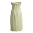 thumbnail image 1 of REGALWOVEN Small Ceramic Bud Vase Modern Cylinder Vase, Matte Ribbed Decorative Flower Vase for Desktop, Boho Home Decor Green 2.4"L x 2.4"W x 5.1"H, 1 of 6