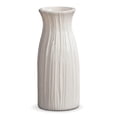 thumbnail image 1 of REGALWOVEN Small Ceramic Bud Vase Modern Cylinder Vase, Matte Ribbed Decorative Flower Vase for Desktop, Boho Home Decor White 2.4"L x 2.4"W x 5.1"H, 1 of 6