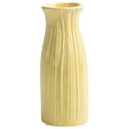thumbnail image 1 of REGALWOVEN Small Ceramic Bud Vase Modern Cylinder Vase, Matte Ribbed Decorative Flower Vase for Desktop, Boho Home Decor Yellow 2.4"L x 2.4"W x 5.1"H, 1 of 5
