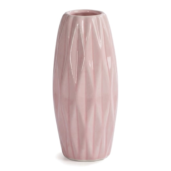 REGALWOVEN Small Ceramic Modern Vase, Matte Decorative Flower Vase for Desktop, Shelf & Bathroom, Minimalist Boho Home Pink 2.4"L x 2.4"W x 5.1"H