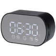 thumbnail image 1 of REGALWOVEN Small Dual Digital Alarm Clock for Bedroom, Mirror Alarms with FM Radio and Speaker Function Black, 1 of 6