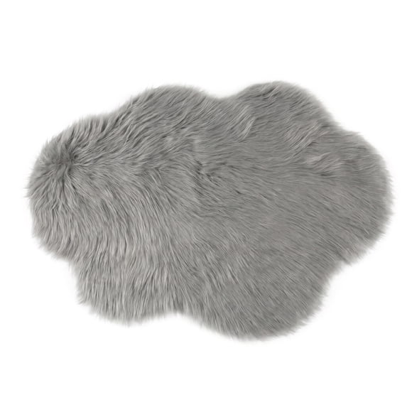 REGALWOVEN Soft Shaggy Area Rug for Living Room, Washable Fluffy Bedroom Rug, Non-Slip Modern Indoor Carpet for Nursery Grey 35" x 24"