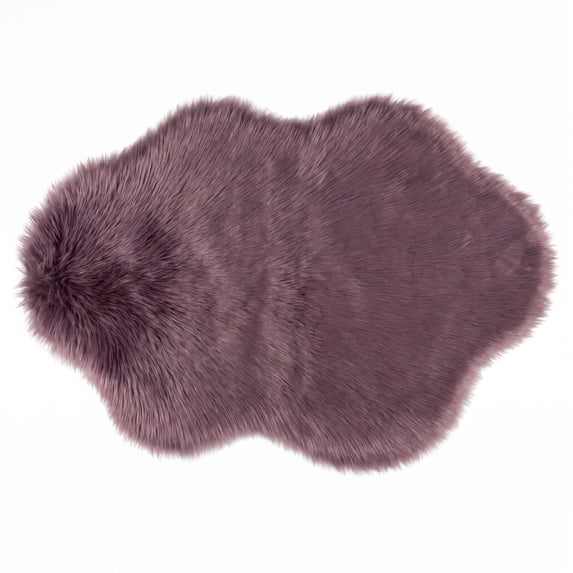 REGALWOVEN Soft Shaggy Area Rug for Living Room, Washable Fluffy Bedroom Rug, Non-Slip Modern Indoor Carpet for Nursery Purple 35" x 24"