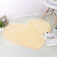 thumbnail image 1 of REGALWOVEN Soft Shaggy Rug Fluffy Heart Shape Area Rug, Yellow 2.3x3 feet, 1 of 8