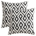 thumbnail image 1 of REGALWOVEN Soft Snowflake Fleece Throw Pillow CoverGeometric Cushion Case Hidden Zippered Pillow Case Home Decor Black 18" x 18", 1 of 6