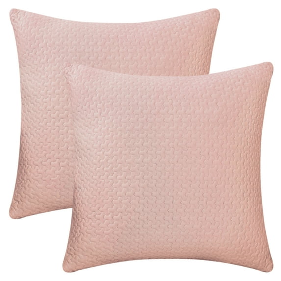 REGALWOVEN Soft Throw Pillow Covers Set of 2, Modern Decorative Geometric Cushion Cases for Couch Living Room Home Decor Pink 18" x 18"