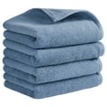 thumbnail image 1 of REGALWOVEN Solid Cotton Hand Towels, Soft Absorbent Hand Towel Set, 13" x 30" Face Towels for Bath, Kitchen Light Steel Blue 4-Piece, 1 of 5