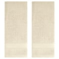 thumbnail image 1 of REGALWOVEN Solid Striped Hand Towel Set 13" x 29" Cotton Soft Absorbent Towels for Bath, Hotel, Spa Beige 2-Piece, 1 of 5