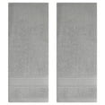 thumbnail image 1 of REGALWOVEN Solid Striped Hand Towel Set 13" x 29" Cotton Soft Absorbent Towels for Bath, Hotel, Spa Grey 4-Piece, 1 of 5
