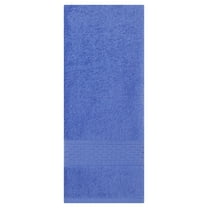 REGALWOVEN Solid Textured Pattern Hand Towels Cotton Absorbent Soft Decorative Hand Towel Set (13 x 30 Inch) Blue 1-Piece