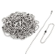 REGALWOVEN Stainless Steel Beaded Ball Chain Silver Tone 12cm 50 Pcs