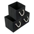 thumbnail image 1 of REGALWOVEN Storage Cube, Fabric Storage Bin with Handles, 3 Pack Collapsible Storage Basket for Organizing Clothes Black 11*11*11in, 1 of 6
