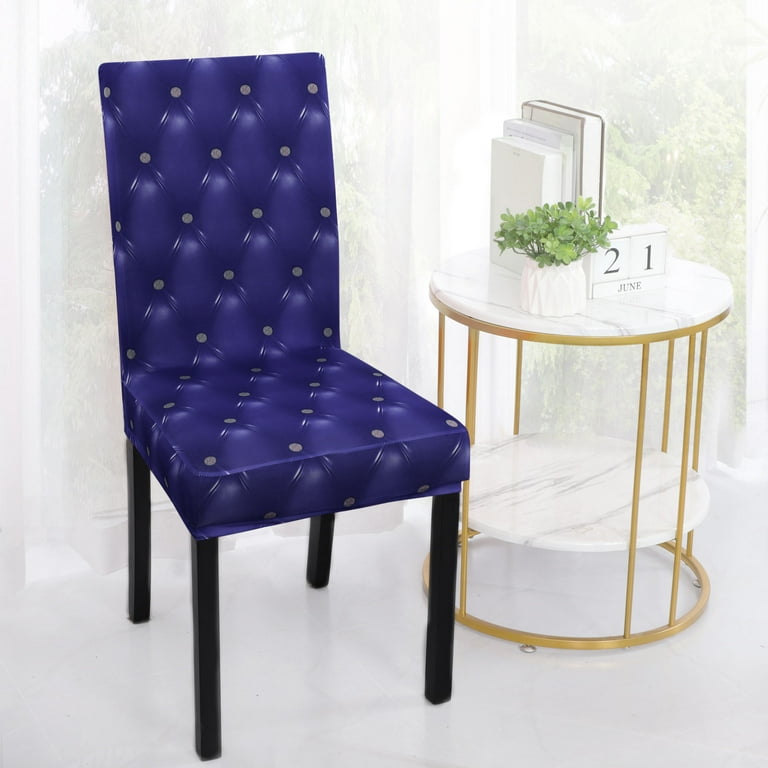 REGALWOVEN Stretch Spandex Dining Chair Cover Plaid Chair Seat