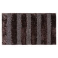 thumbnail image 1 of REGALWOVEN Striped Bathroom Mat Soft Fluffy Chenille Non Slip Washable Absorbent Toilet Baths Rugs Brown 16" x 24", 1 of 6