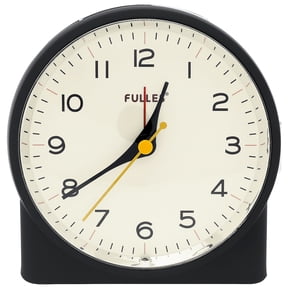REGALWOVEN Table Alarm Clock, Retro-style Semi-Circular, Non-Tick Movement, Snooze Function for Bedroom Black 4.1"L x 2.6"W x 4.6"H