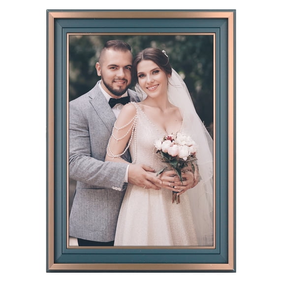 REGALWOVEN Tabletop Picture Frame for Photo, Modern Poster Frame for Wall Hanging Photo Frames Green 5x7