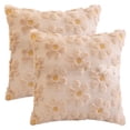 thumbnail image 1 of REGALWOVEN Throw Pillow Covers Set of 2 Daisy Flower Farmhouse Soft Throw Pillows for Sofa Holliday Home Decor Khaki 18" x 18", 1 of 6
