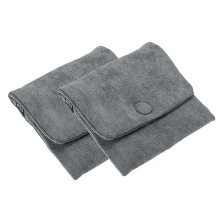 REGALWOVEN Travel Jewelry Pouches with Snap Button and Zipper Grey