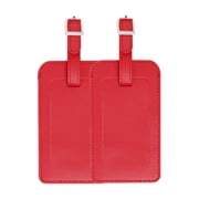 REGALWOVEN Travel PU Leather Cruise Suitcase Luggage Tags Holders Name Address ID Label Set Of 2