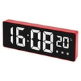 thumbnail image 1 of REGALWOVEN Triple Alarm Clock Bedroom,Big Numbers Display,Dimmable,Snooze,Temperature,12/24H Deep Sleepers 6.3 x 2.2 x 1 inch Red, 1 of 6