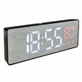 thumbnail image 1 of REGALWOVEN Triple Alarm Clock for Desk, Big Numbers Display, Dimmable, Temperature, 12/24H for Deep Sleepers 6.3 x 2.4 x 1 inch Red, 1 of 6
