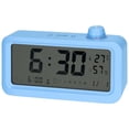 thumbnail image 1 of REGALWOVEN Triple Digital Alarm Clock with Big Numbers Display, Temperature, Snooze for Deep Sleepers Teens Blue, 1 of 6