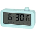 thumbnail image 1 of REGALWOVEN Triple Digital Alarm Clock with Big Numbers Display, Temperature, Snooze for Deep Sleepers Teens Green, 1 of 6
