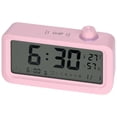 thumbnail image 1 of REGALWOVEN Triple Digital Alarm Clock with Big Numbers Display, Temperature, Snooze for Deep Sleepers Teens Pink, 1 of 6
