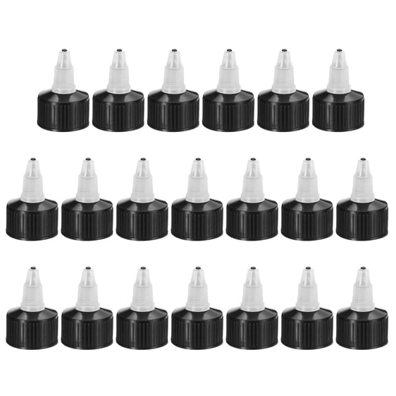 REGALWOVEN Twist Bottle Caps, Plastic Ribbed Edge Squeeze Bottle Caps for Dispensing 1.18 in