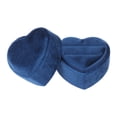 thumbnail image 1 of REGALWOVEN Velvet Ring Box for Proposal, Engagement, Wedding, Ceremony, Jewelry Ring Box Storage Ring Holder Box Blue 2*2*1.7in, 1 of 6