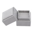 thumbnail image 1 of REGALWOVEN Velvet Square Ring Box for Proposal, Engagement, Wedding, Ceremony, Jewelry Ring Box Storage Ring Holder Box Gray 2*2*2in, 1 of 6
