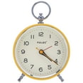 thumbnail image 1 of REGALWOVEN Vintage Alarm Clock Retro Metal Casing with Hanging Ring, Nightlight, Ideal for Bedroom Nightstand Yellow 4.3"L x 2.0"W x 6.4"H, 1 of 6