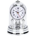 thumbnail image 1 of REGALWOVEN Vintage Desk Clock, Silent Retro Luxurious Clocks, Battery Operated for Bedroom, Home Decoration Silver, 1 of 5