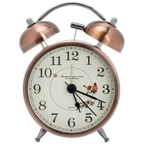 REGALWOVEN Vintage Mechanical Alarm Clock, Durable Metal Casing, Nightlight, Ideal for Bedroom Nightstand Arabic Numeral Clock Face 3.3"L x 1.9"W x 4.9"H