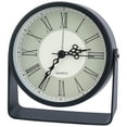 thumbnail image 1 of REGALWOVEN Vintage Tabletop Alarm Clock with Stand, Rotatable, Non-Tick, Perfect for Study/Office Black and Beige 4.5"L x 1.6"W x 5.0"H, 1 of 5