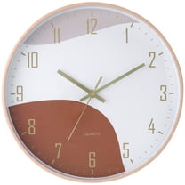 REGALWOVEN Wall Clock, Modern Silent Non Ticking Battery Operated Clocks for Office, Home, Bathroom, Kitchen, Bedroom, Living Room Orange 12 Inch