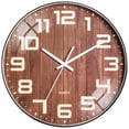 thumbnail image 1 of REGALWOVEN Wall Clock, Silent Non Ticking Battery Operated Modern Clocks for Office, Home, Bathroom, Kitchen Black Texture 8 Inch, 1 of 6