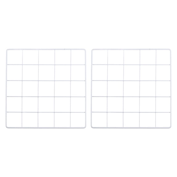 REGALWOVEN Wall Grid Panel,Metal Wire Photo Wall Decorative Grid for Photo Display Hanging Memo White 10x10inch