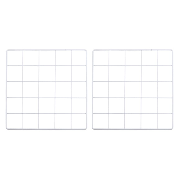 REGALWOVEN Wall Grid Panel,Metal Wire Photo Wall Decorative Grid for Photo Display Hanging Memo White 10x10inch