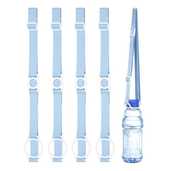 REGALWOVEN Water Bottle Lanyard Adjustable Holder Shoulder Strap for Hiking Walking Blue