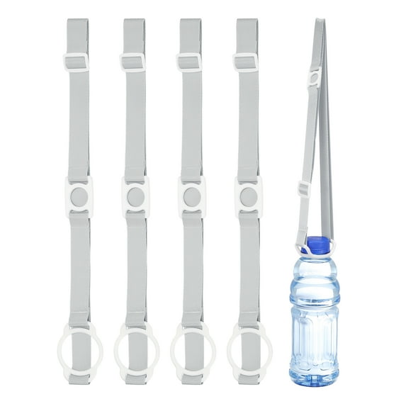 REGALWOVEN Water Bottle Lanyard Adjustable Holder Shoulder Strap for Hiking Walking Grey